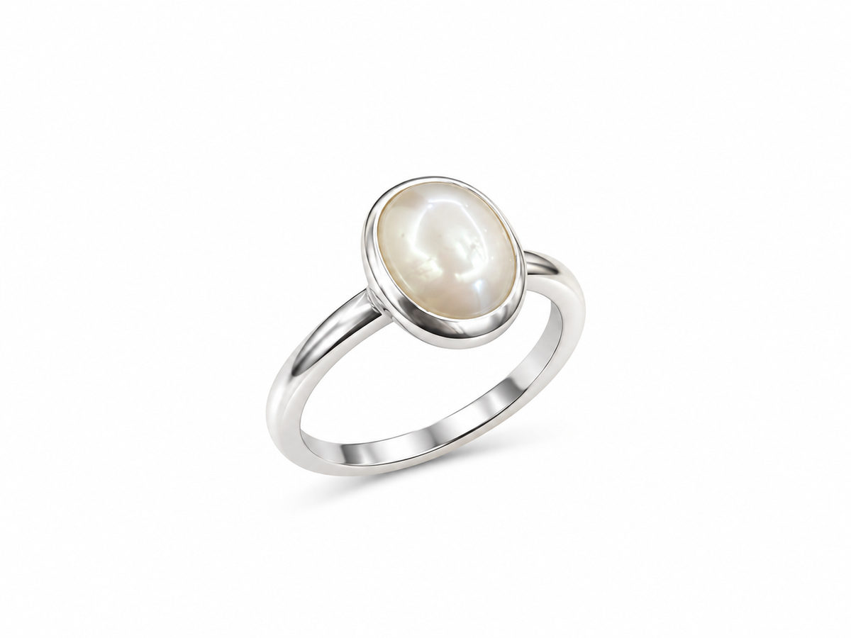 The Perfect Touch- Anillo Ovalado Maxi Perla- Limited edition
