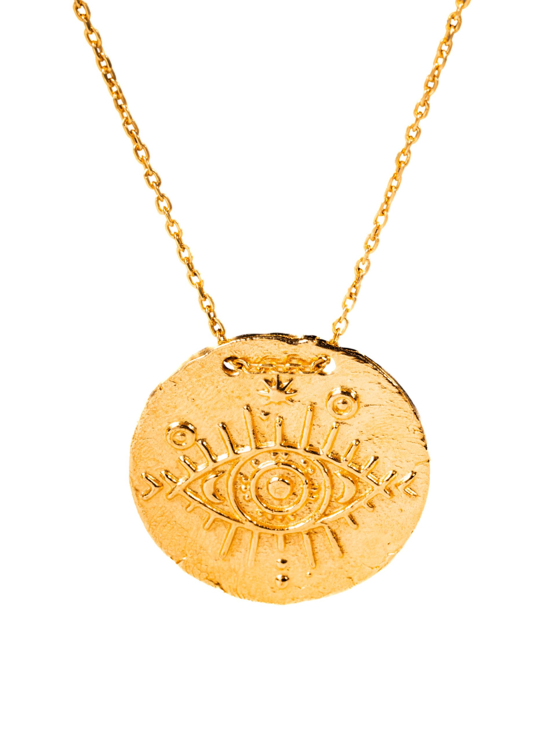 Colgante  GODDESS EYE baño de Oro